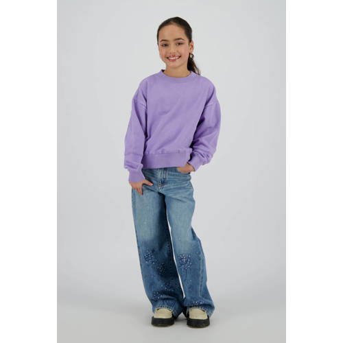 Vingino sweater met backprint paars met pailletten afbeelding