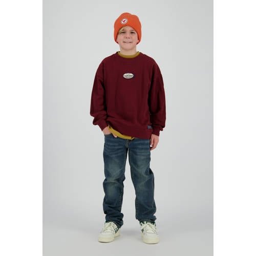 Vingino hoodie met backprint bruin afbeelding