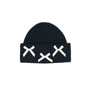 gebreide muts donkerblauw