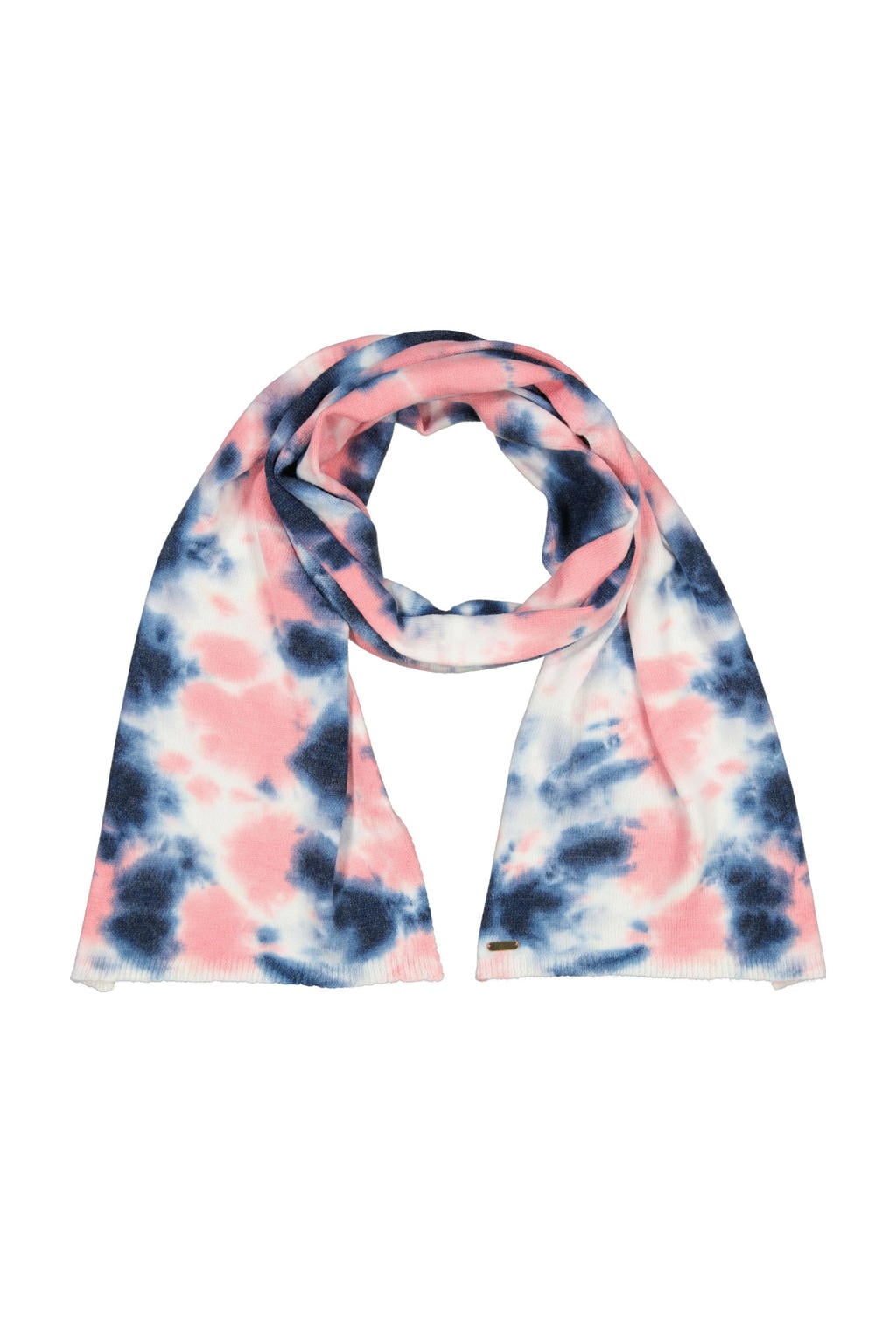 Vingino fijn gebreide sjaal roze/blauw