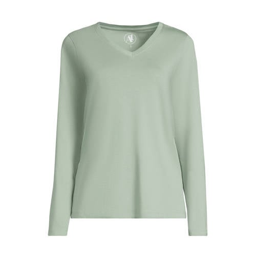 Anytime longsleeve V-hals lichtgroen afbeelding