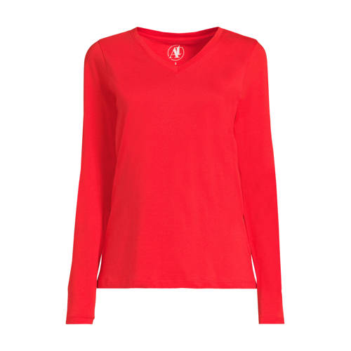 Anytime longsleeve V-hals rood afbeelding