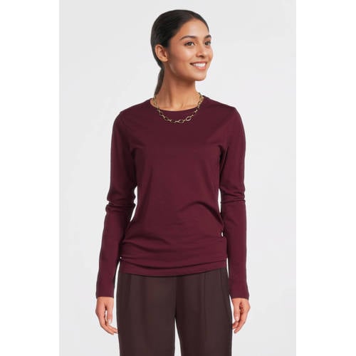 Anytime longsleeve bordeauxrood afbeelding