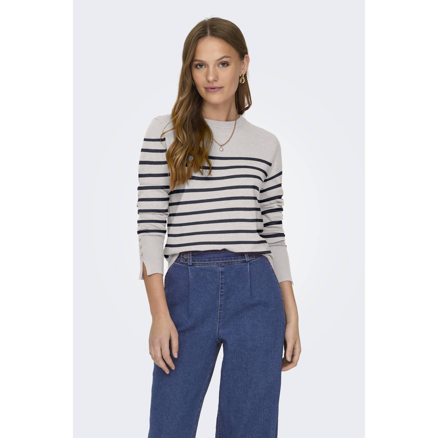 JDY Trui met ronde hals MALOU L S ON BUTTON PULLOVER KNT NOOS