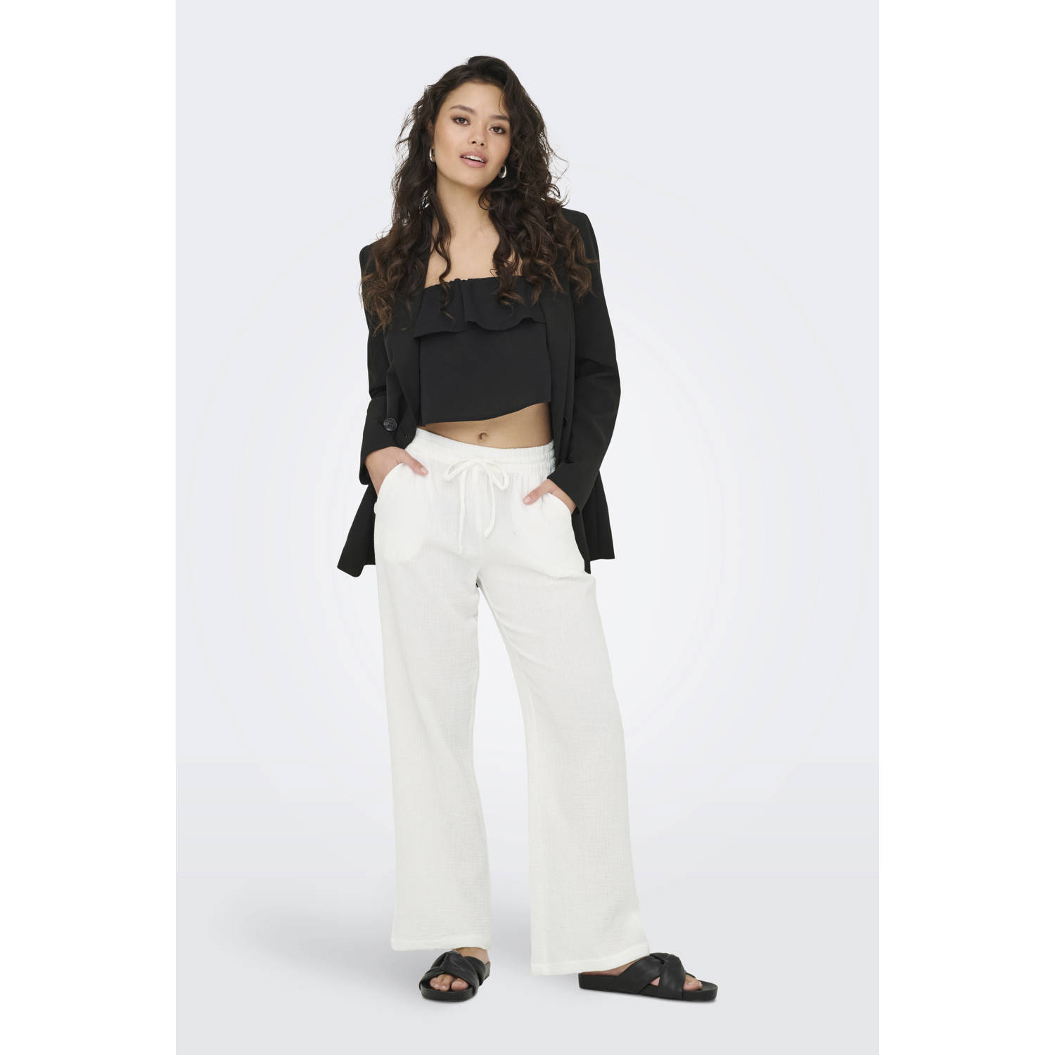 JDY wide leg regular waist casual broek