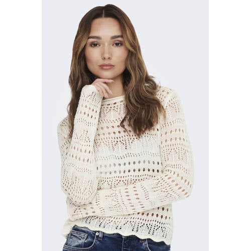 JDY top ecru crochet afbeelding