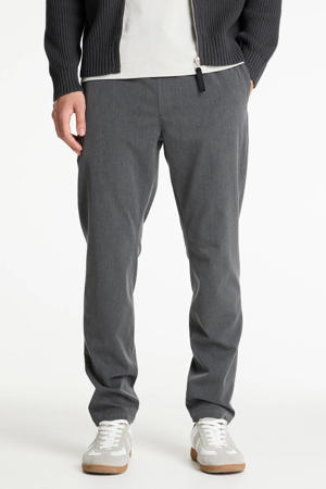Stone Dual slim casual broek grijs
