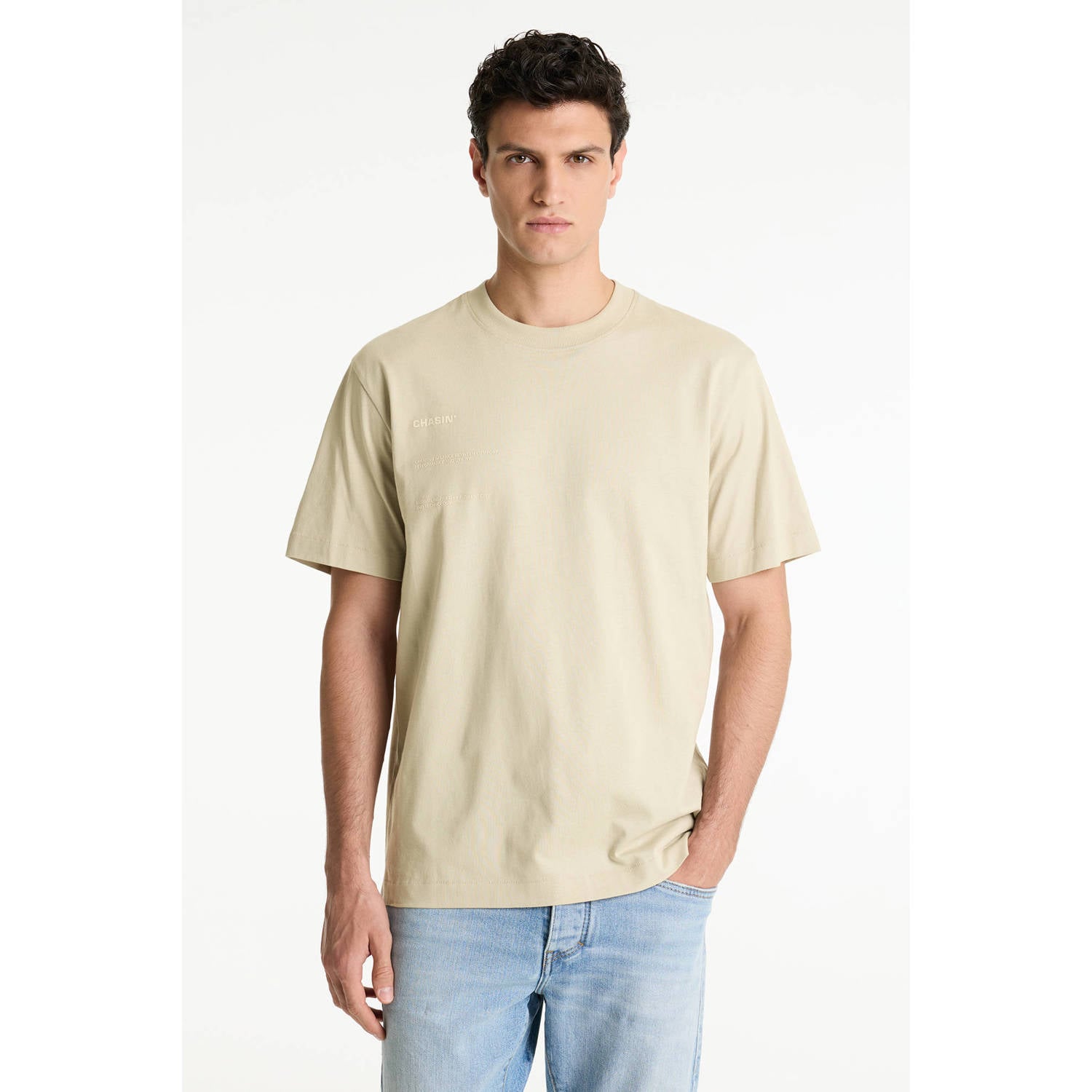 CHASIN' loose T-shirt ecru