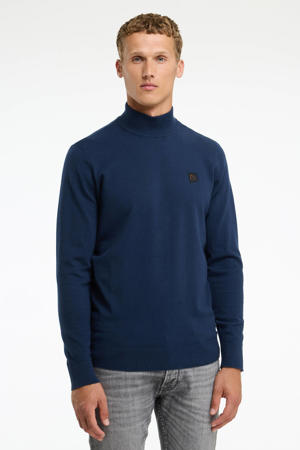 trui fijn gebreid donkerblauw