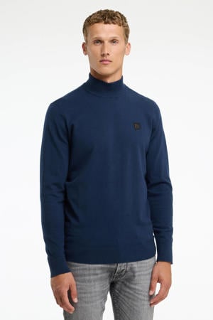 trui fijn gebreid donkerblauw