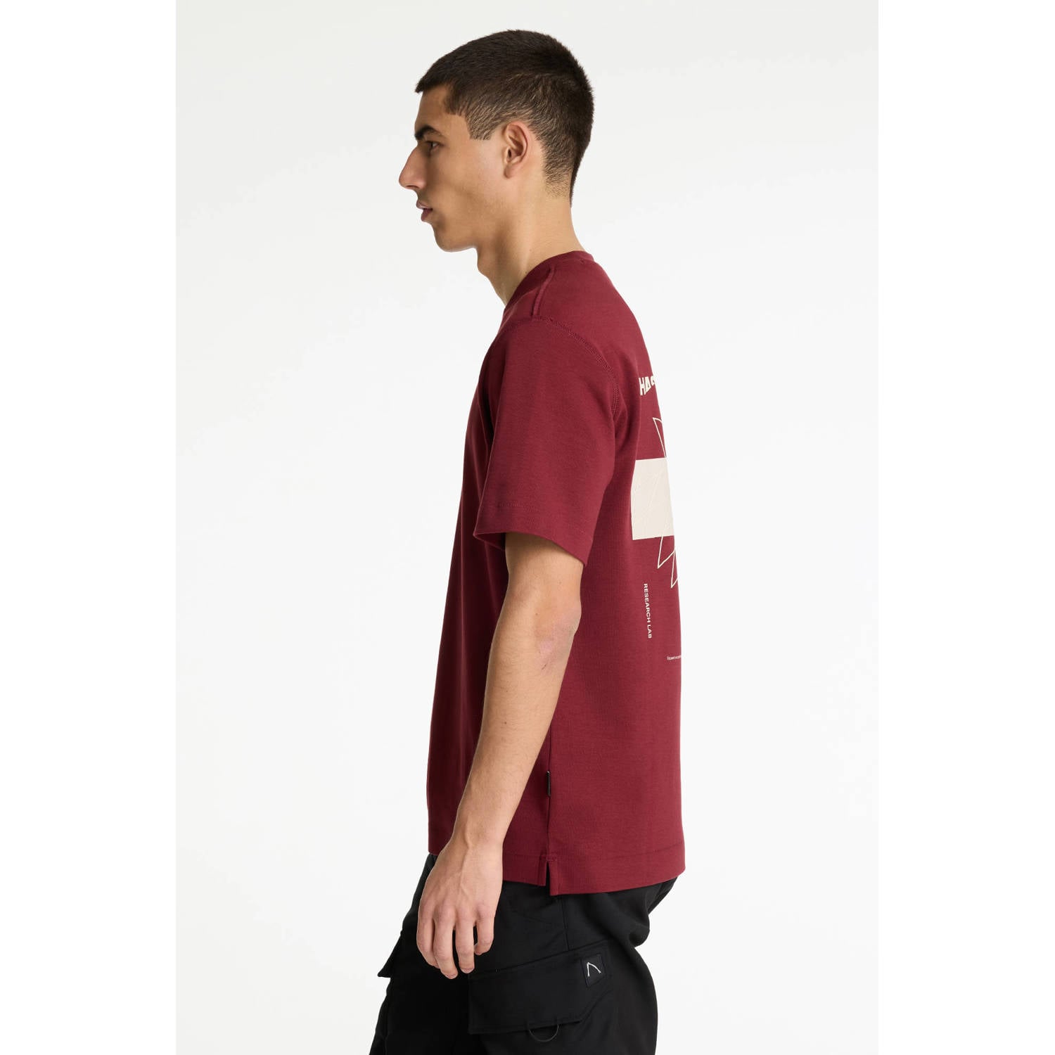 CHASIN' loose T-shirt donkerrood