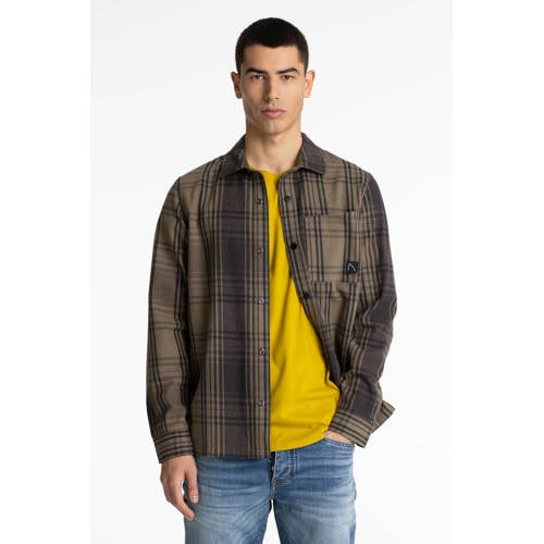 CHASIN' geruite overshirt bruin afbeelding