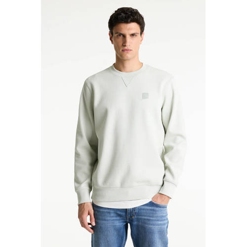 CHASIN' sweater met textuur lichtgroen afbeelding
