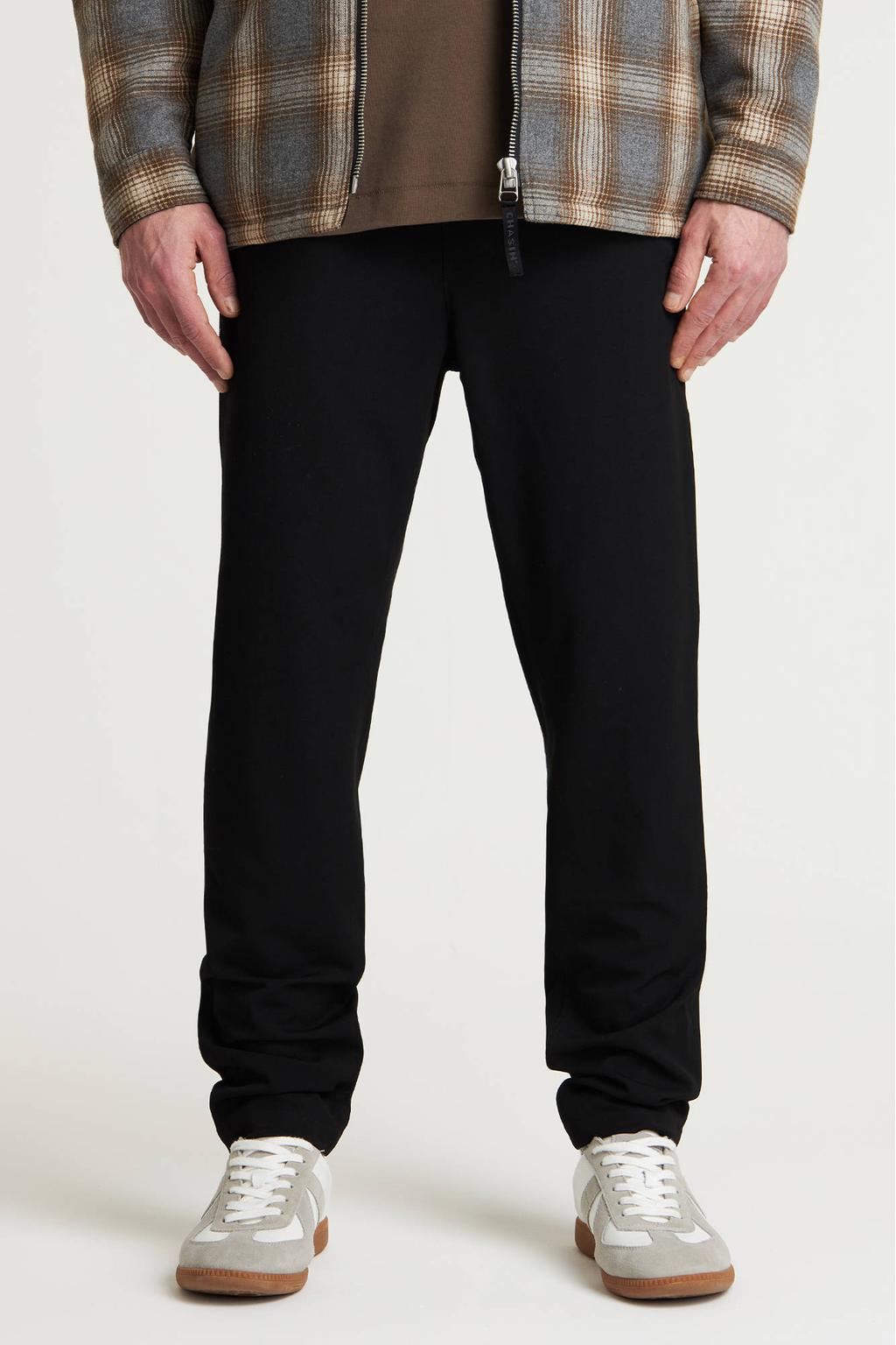 CHASIN' Stone Dual slim casual broek zwart
