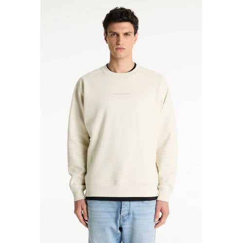 CHASIN' sweater met backprint ecru afbeelding