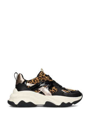 Gigi chunky sneakers zwart/panterprint