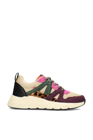 Carocel chunky sneakers beige/roze/zwart