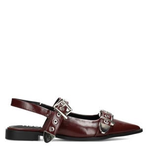 Julie slingback loafers donkerrood