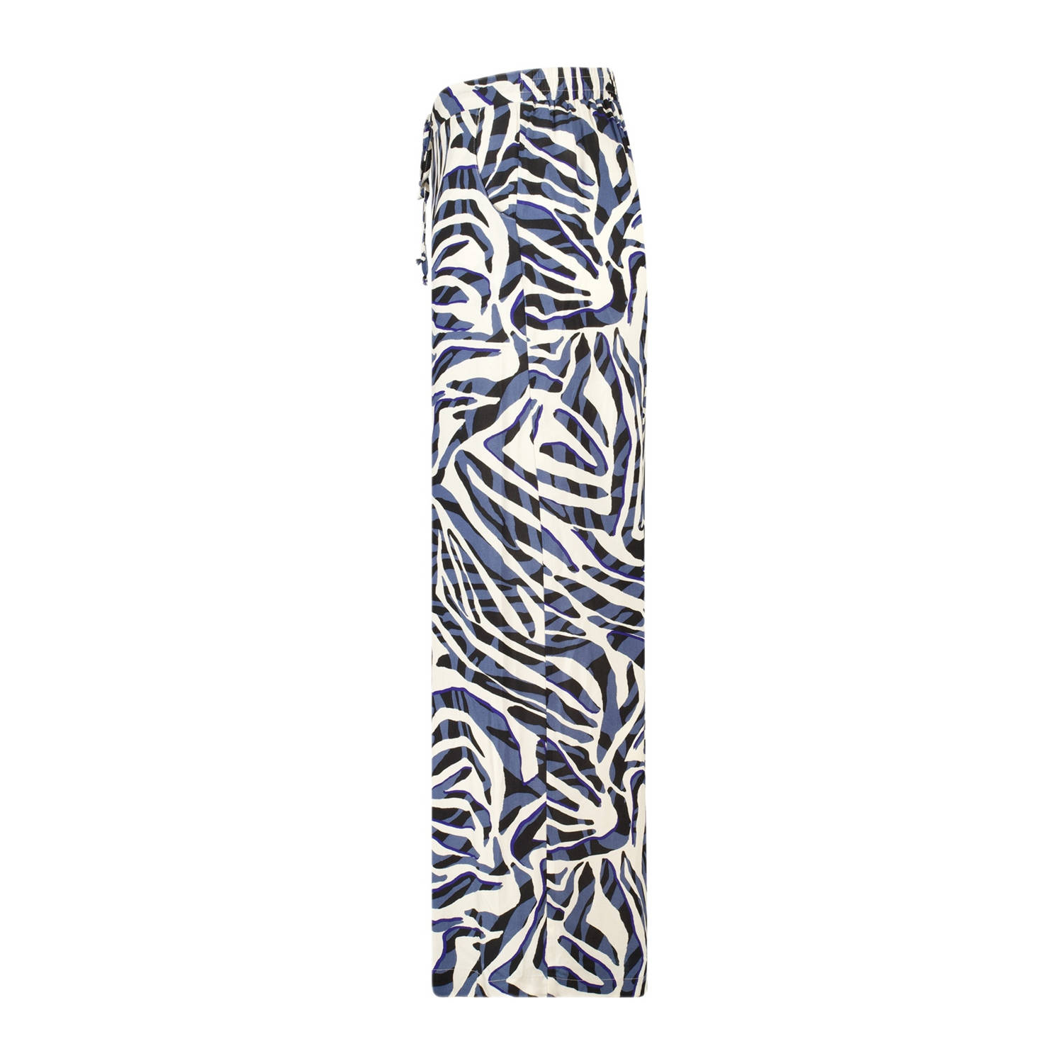 MS Mode wide leg high waist broek blauw