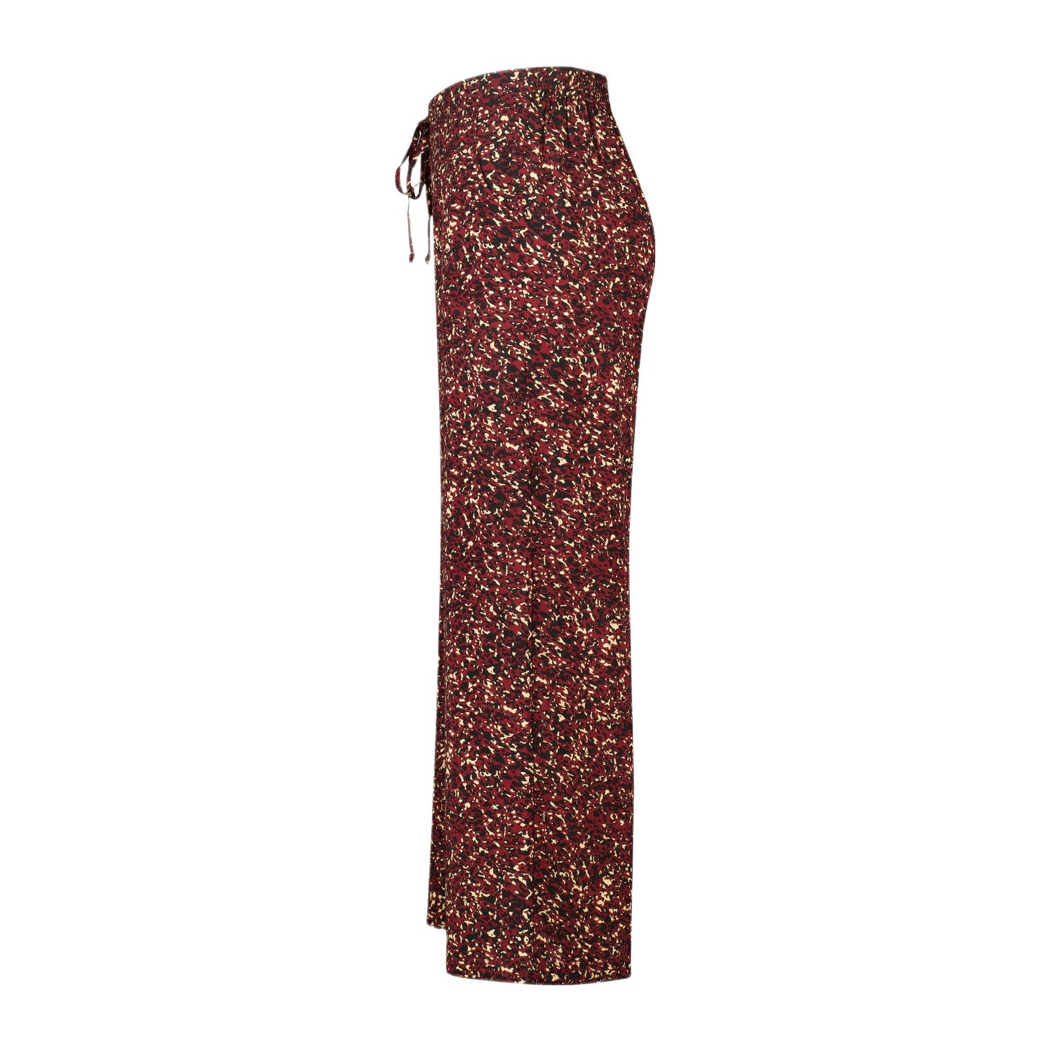 MS Mode wide leg high waist broek donkerrood