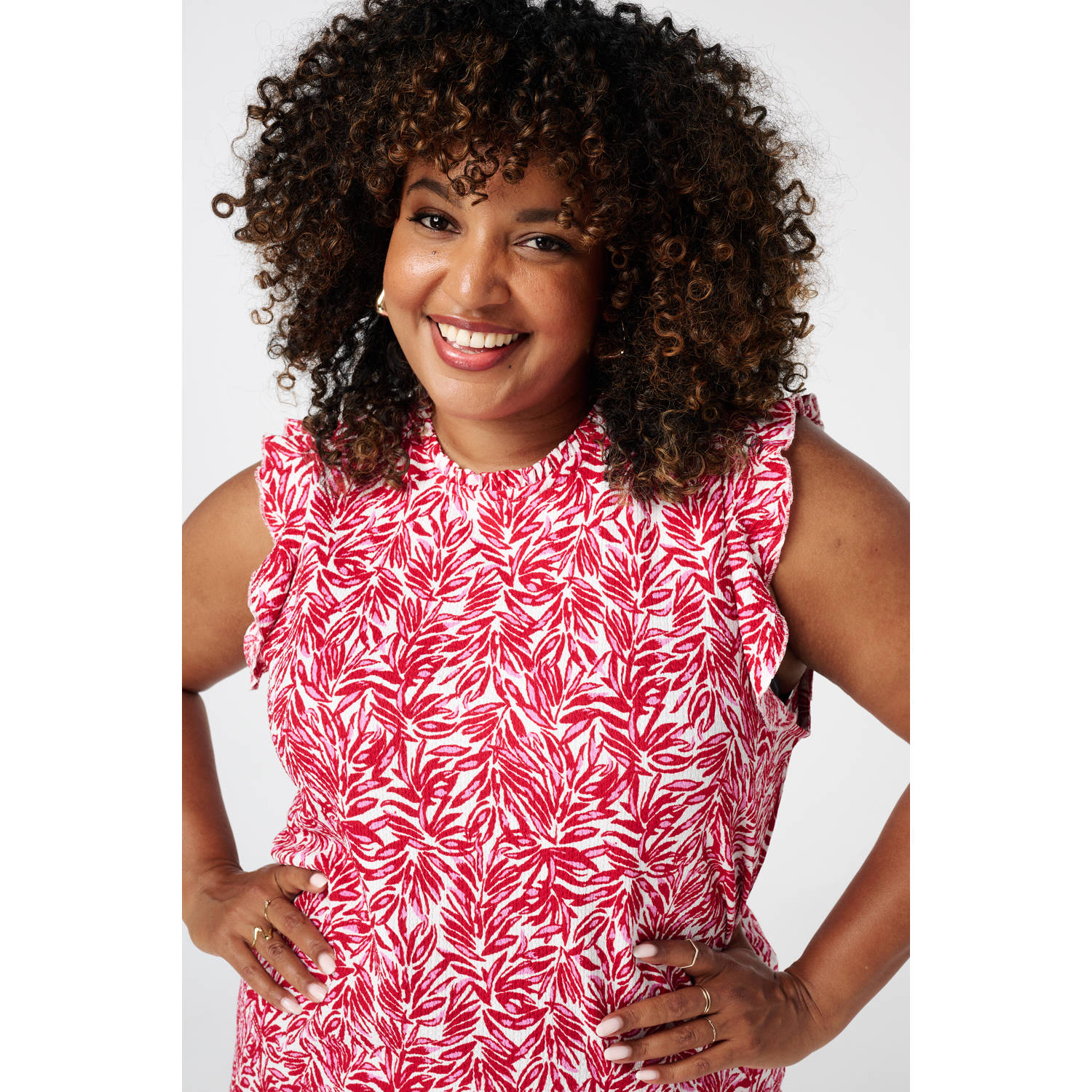 MS Mode mouwloze top rood