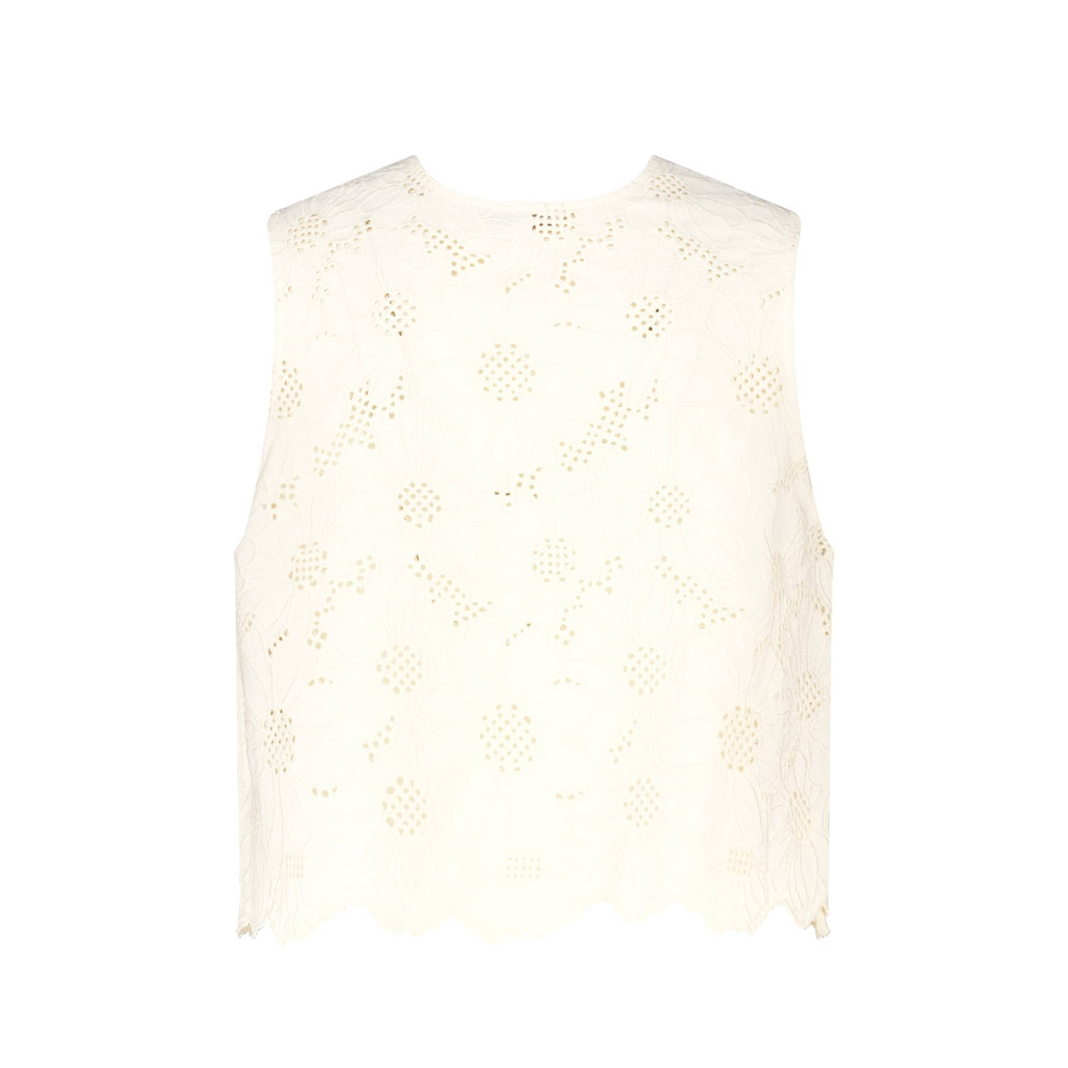 MS Mode top crème broderie