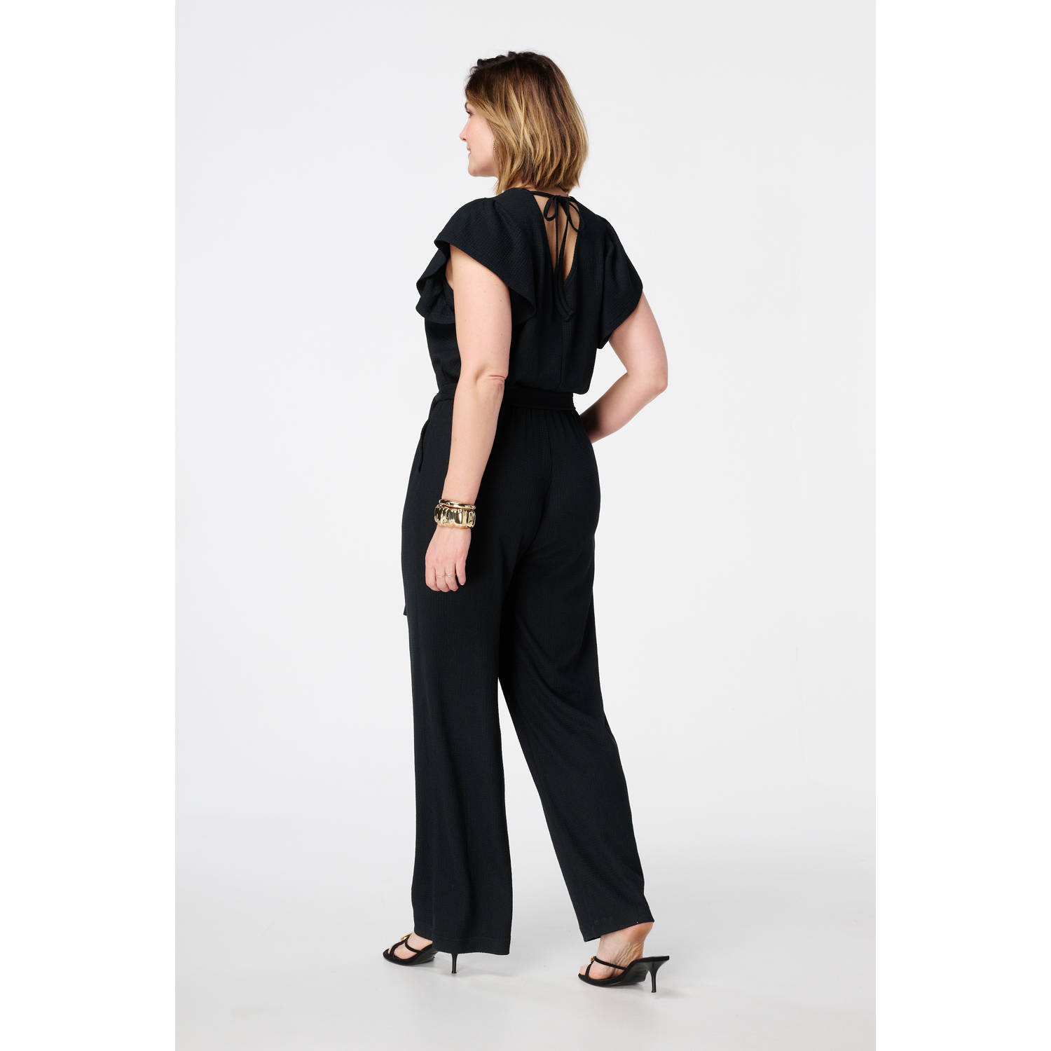 MS Mode zwart regular jumpsuit