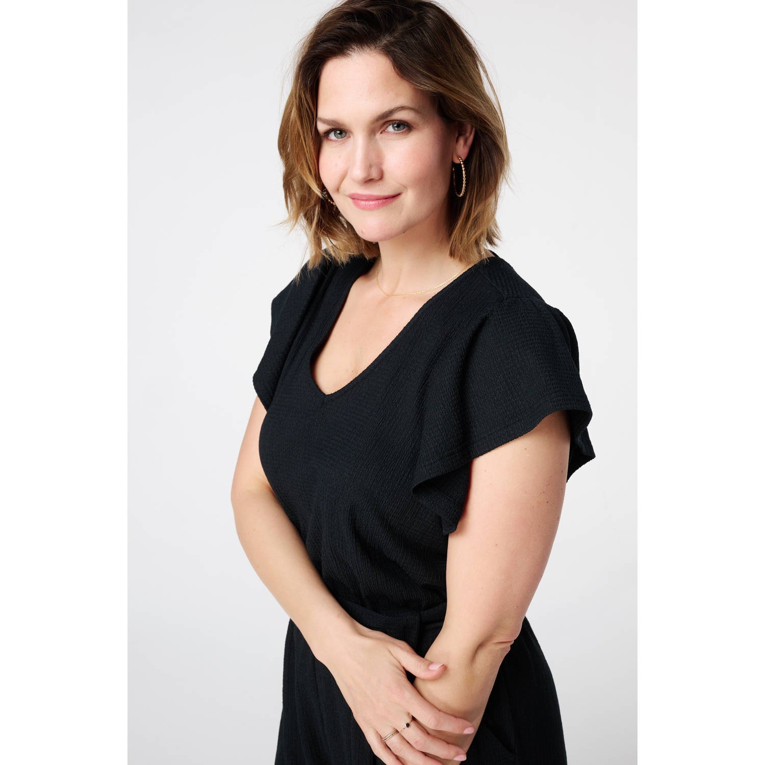 MS Mode zwart regular jumpsuit