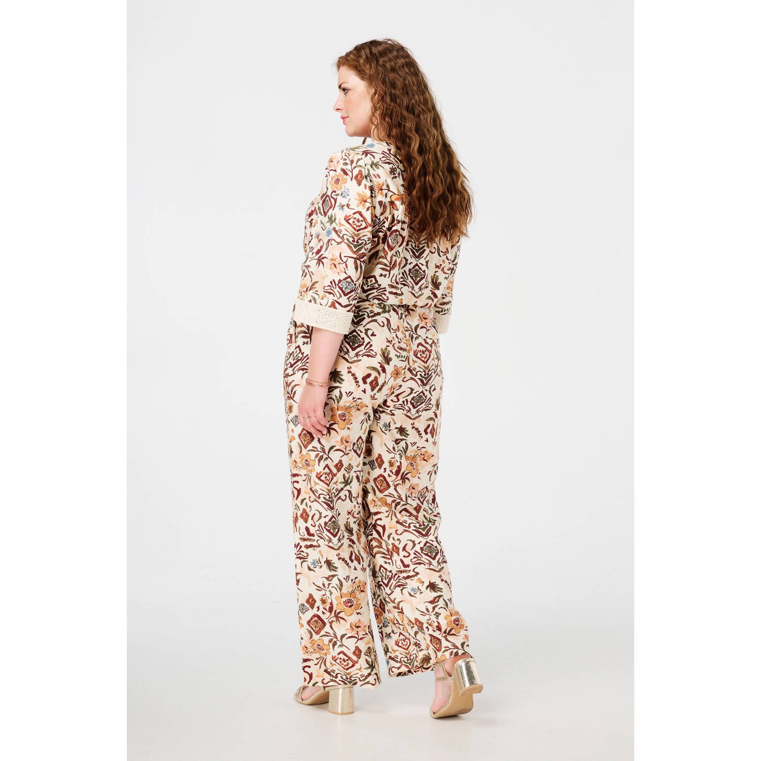 MS Mode straight high waist broek multi