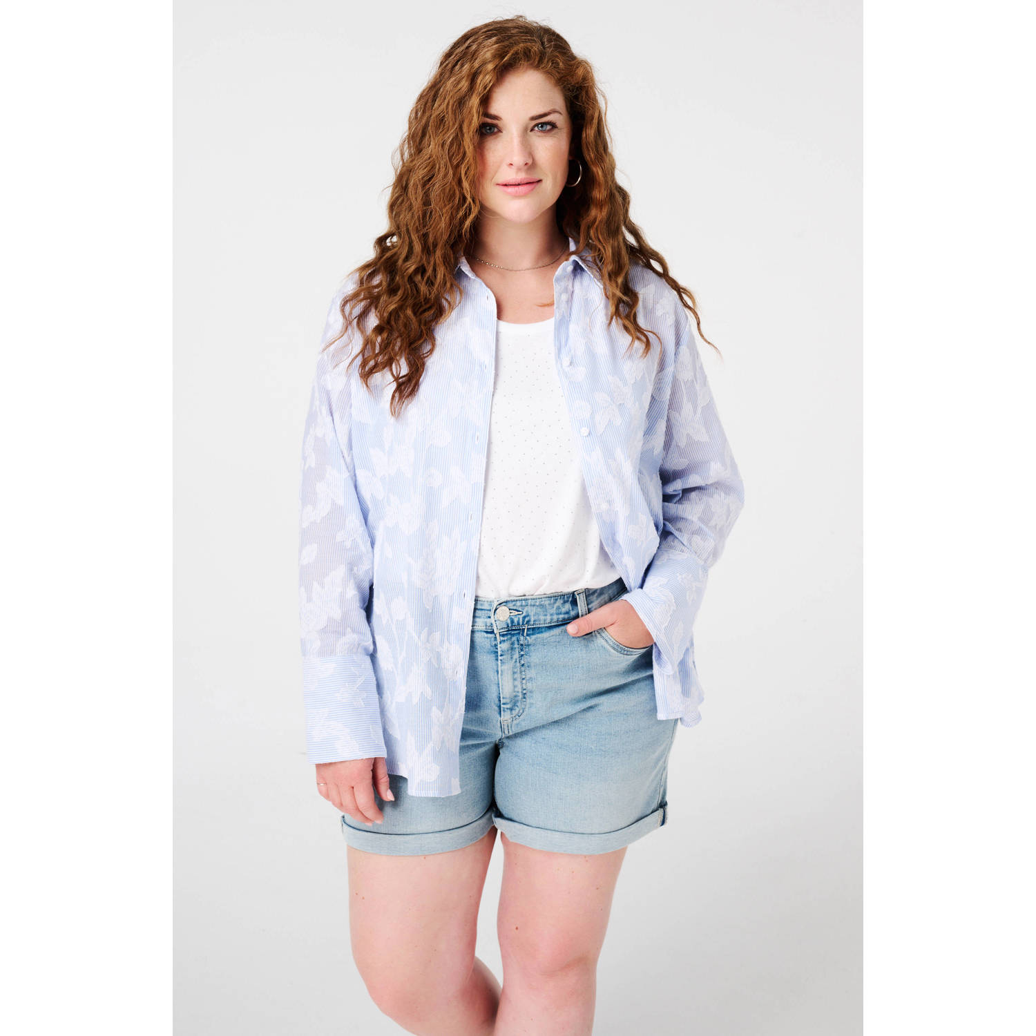 MS Mode blouse lichtblauw
