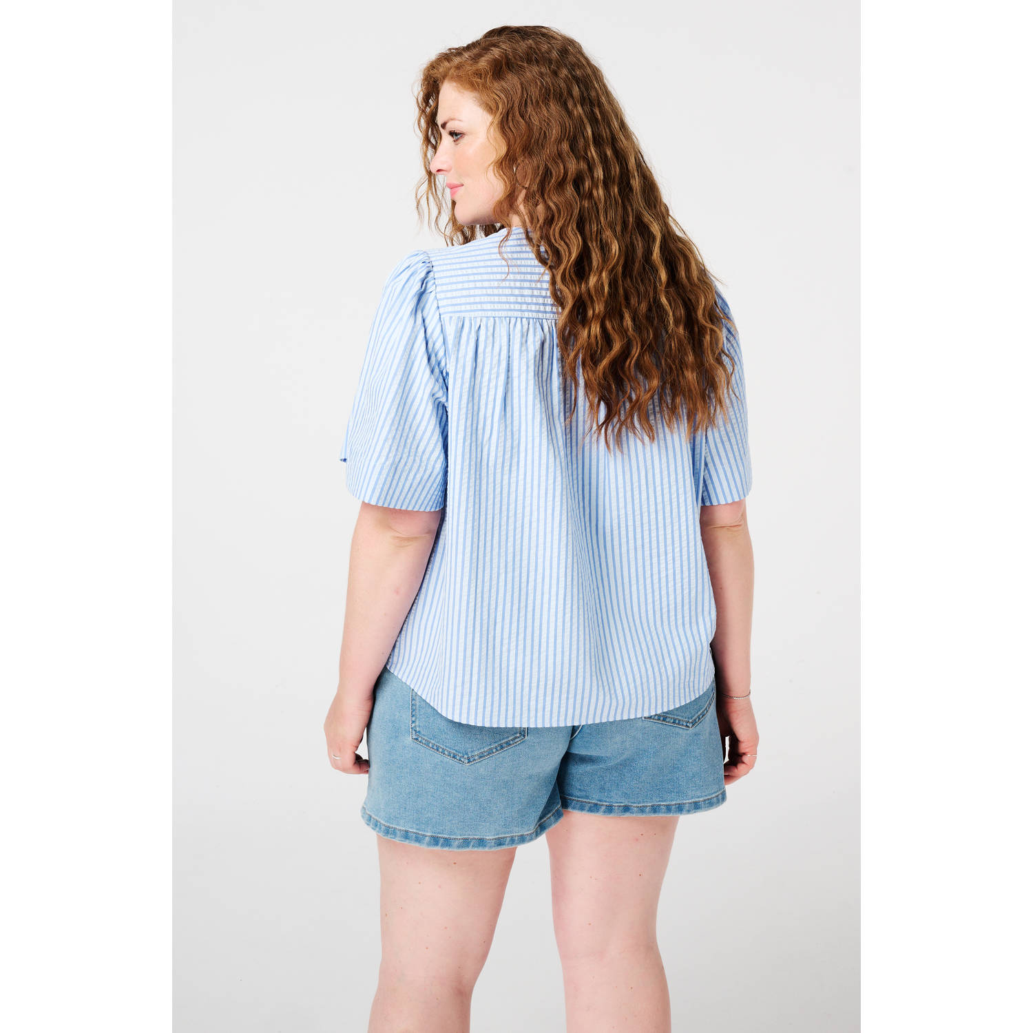 MS Mode blousetop lichtblauw