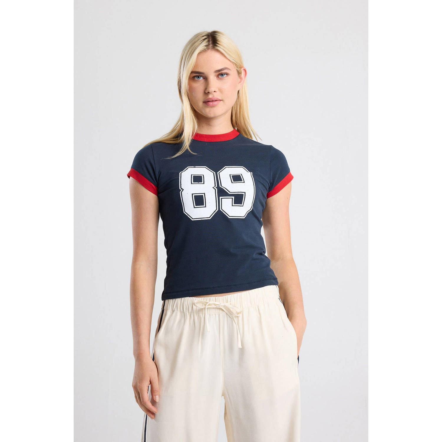 America Today jersey T-shirt donkerblauw