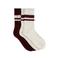 WE Fashion sokken - donkerrood/ecru (set van 2)