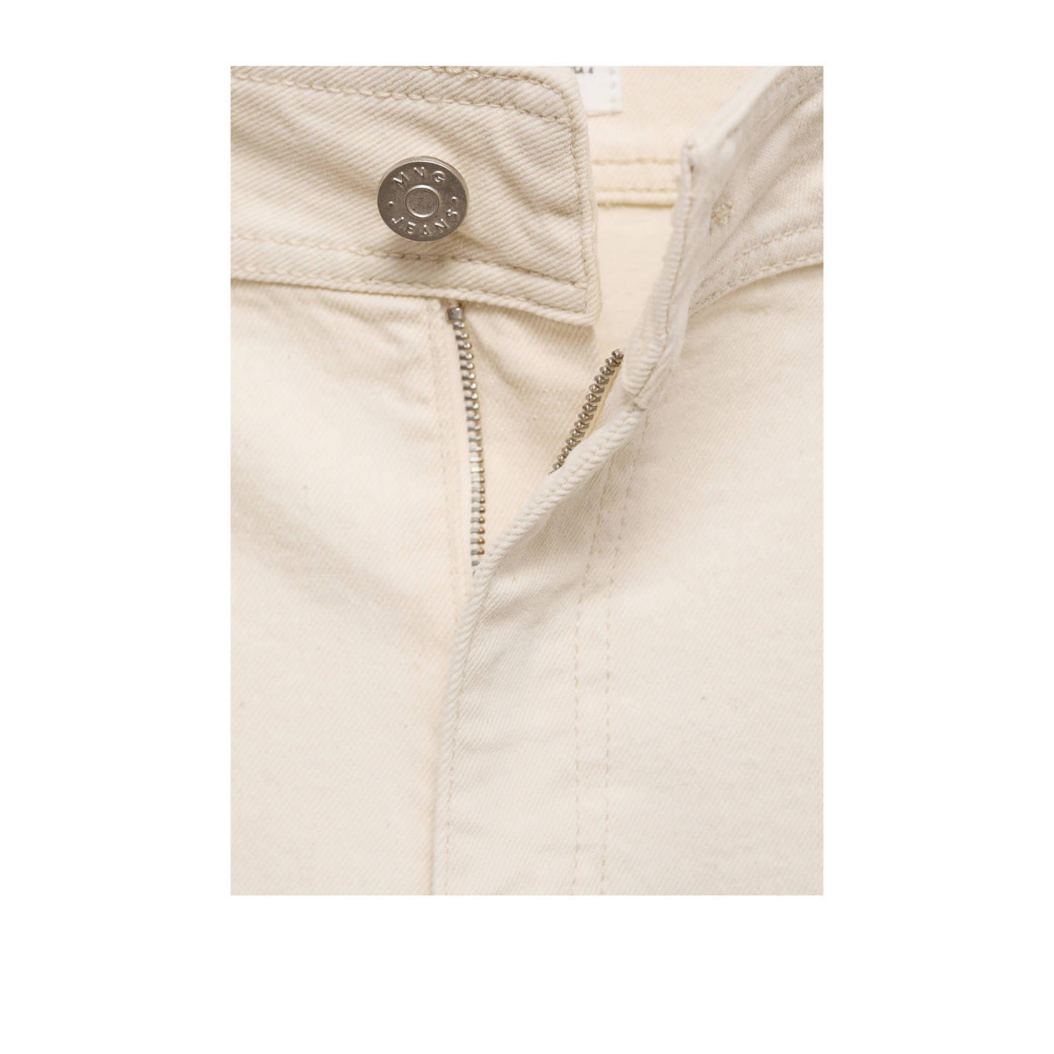 Mango high waist straight leg jeans ecru