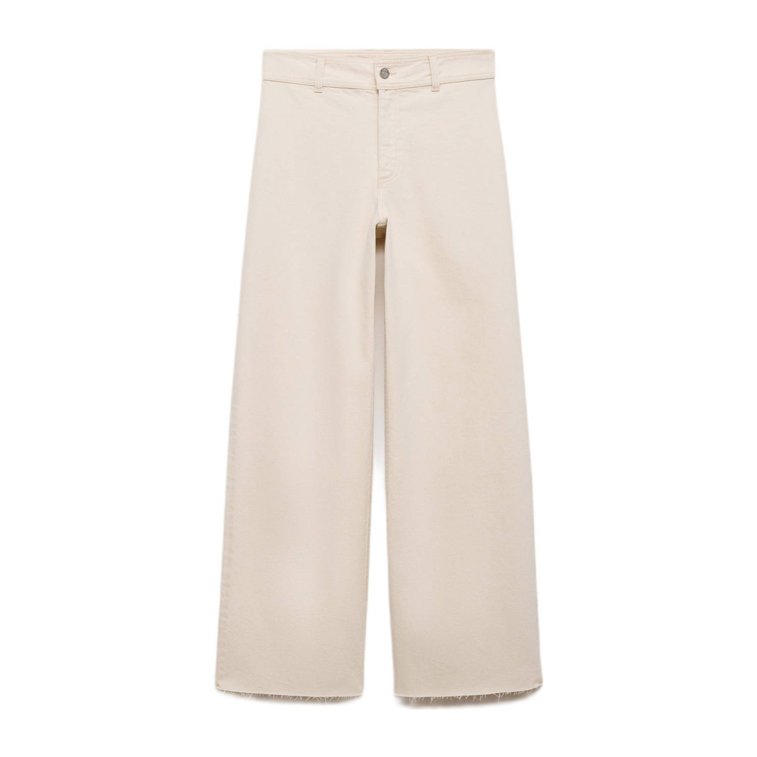 Mango high waist cropped leg jeans ecru