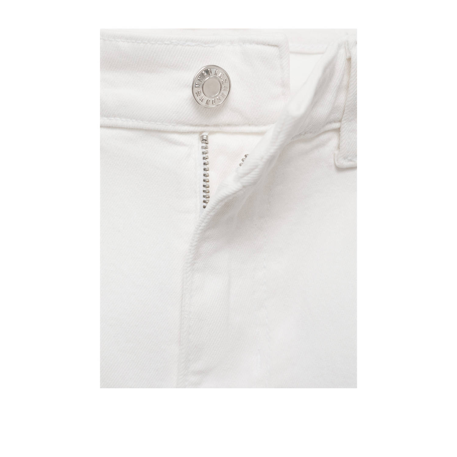 Mango high waist cropped jeans wit