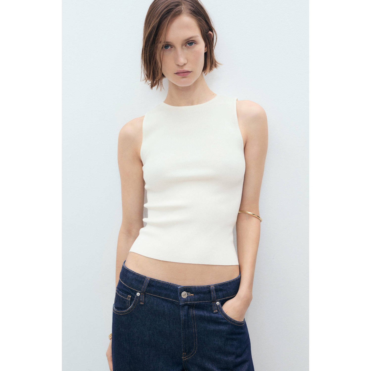 Mango top ecru
