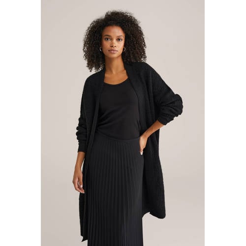 WE Fashion lang vest zwart afbeelding