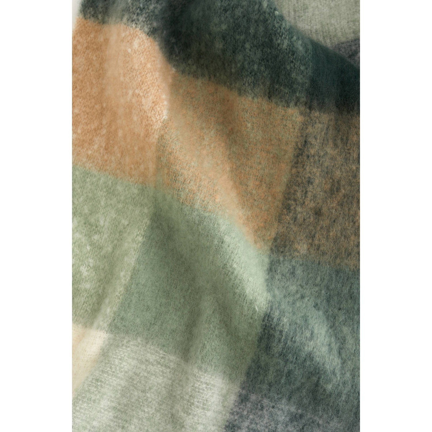 WE Fashion geruite sjaal groen
