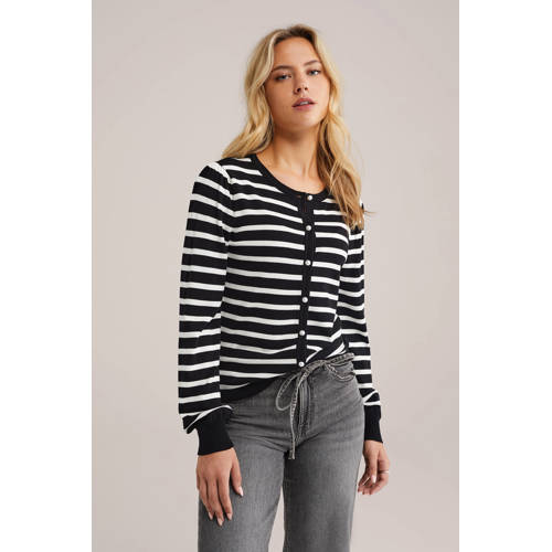 WE Fashion gebreid vest zwart afbeelding