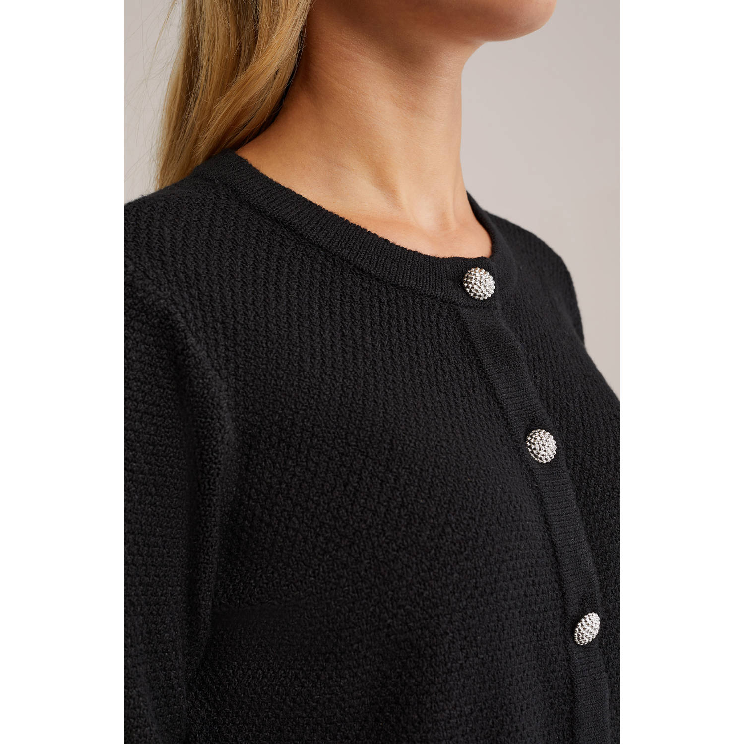 WE Fashion gebreid vest zwart