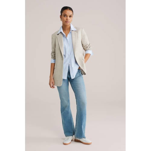 WE Fashion Blue Ridge flared jeans light blue denim afbeelding