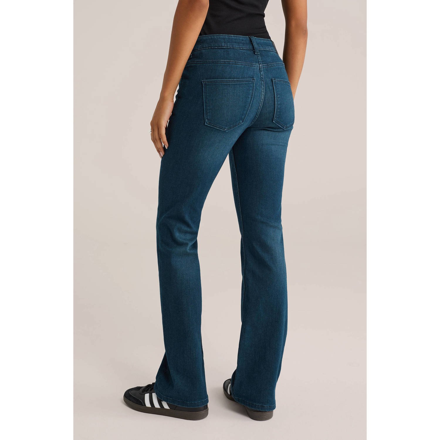WE Fashion Blue Ridge flared jeans dark blue denim