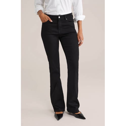 WE Fashion Blue Ridge flared jeans zwart afbeelding