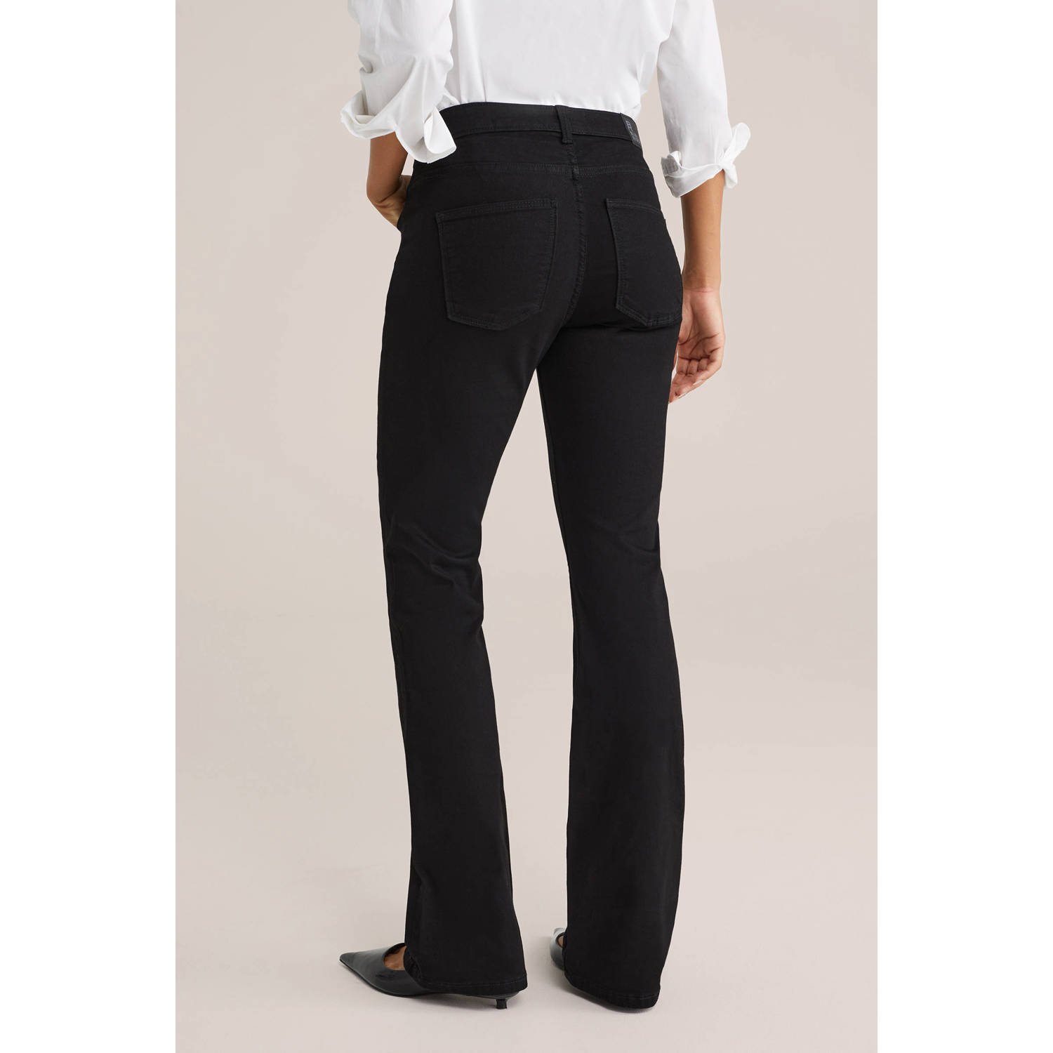 WE Fashion Blue Ridge flared jeans zwart
