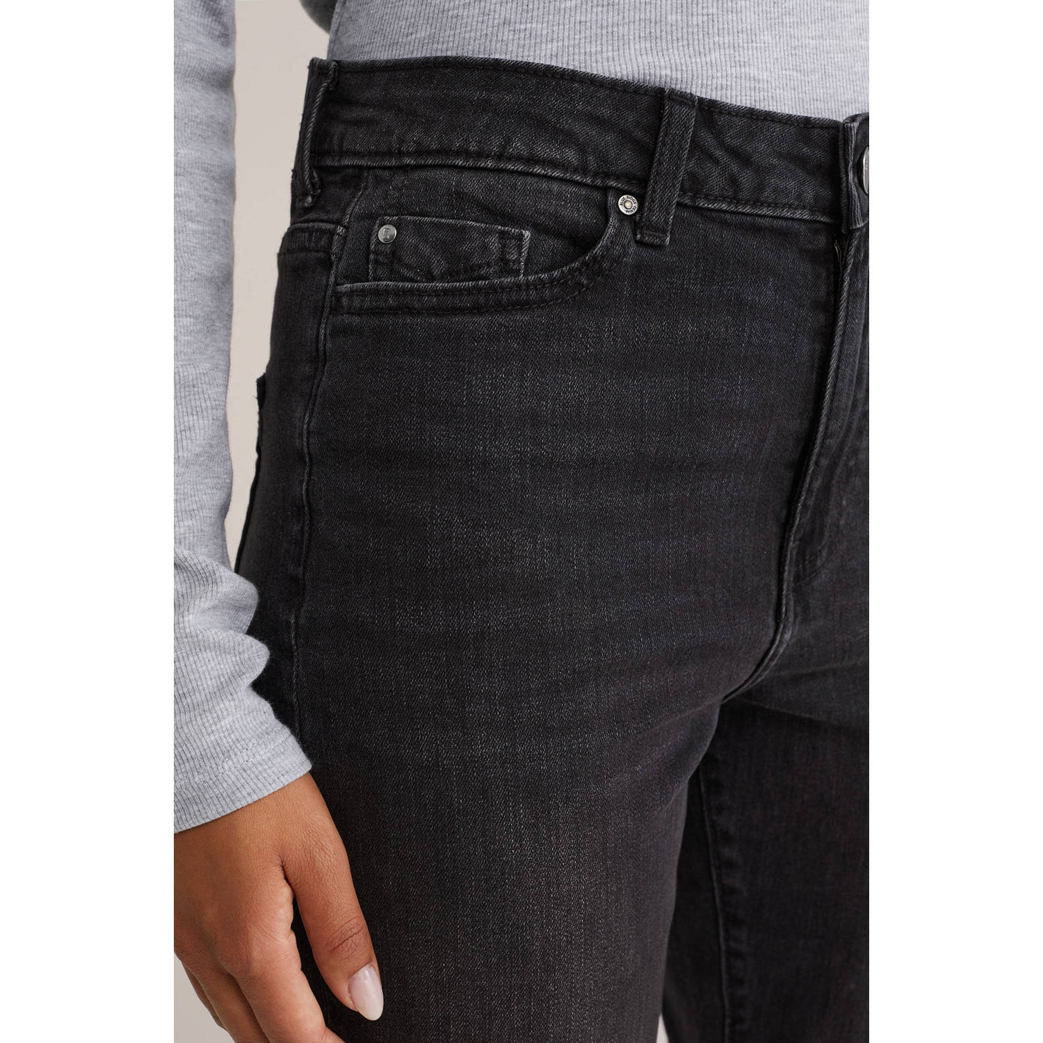 WE Fashion Blue Ridge flared jeans black denim