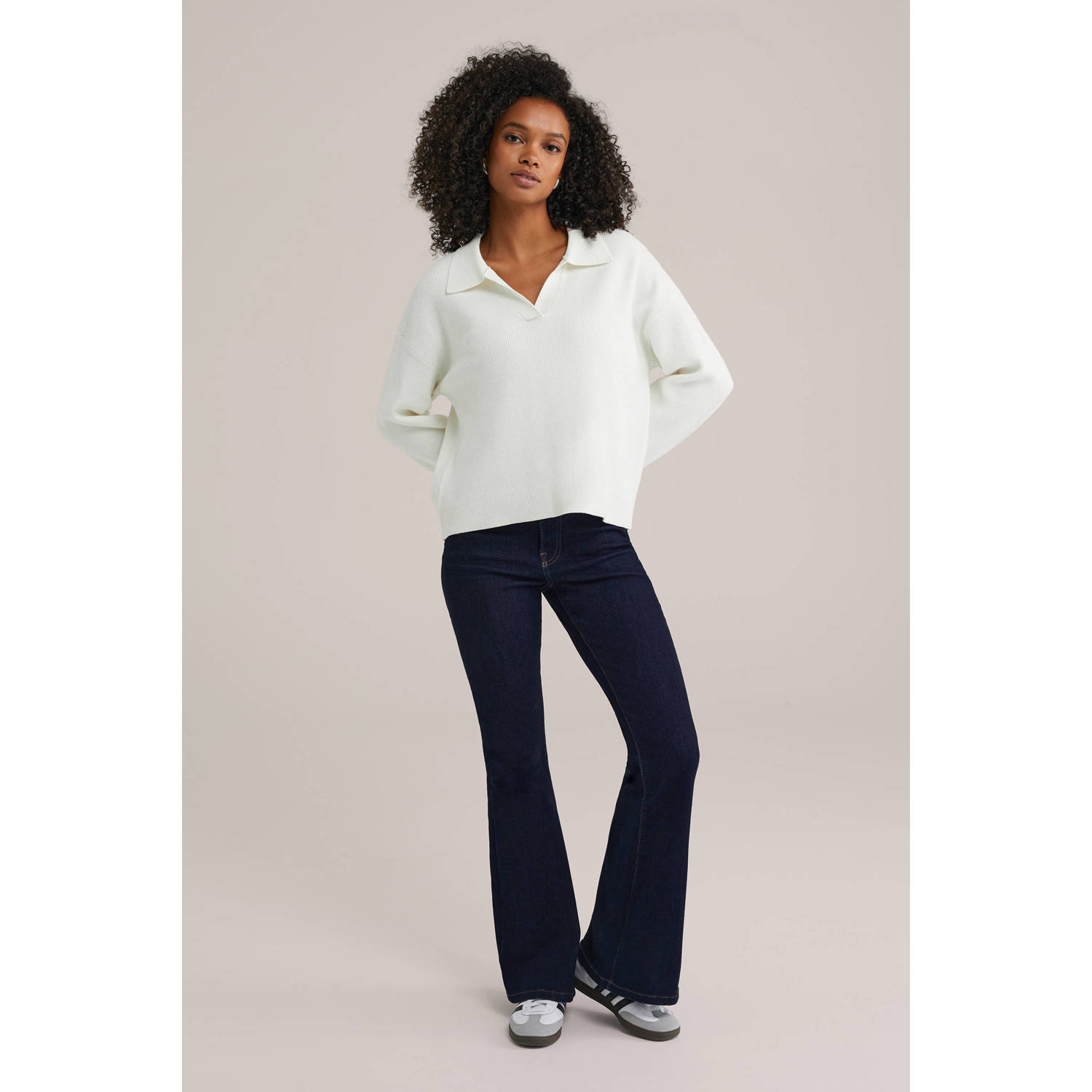 WE Fashion Blue Ridge flared jeans dark blue denim