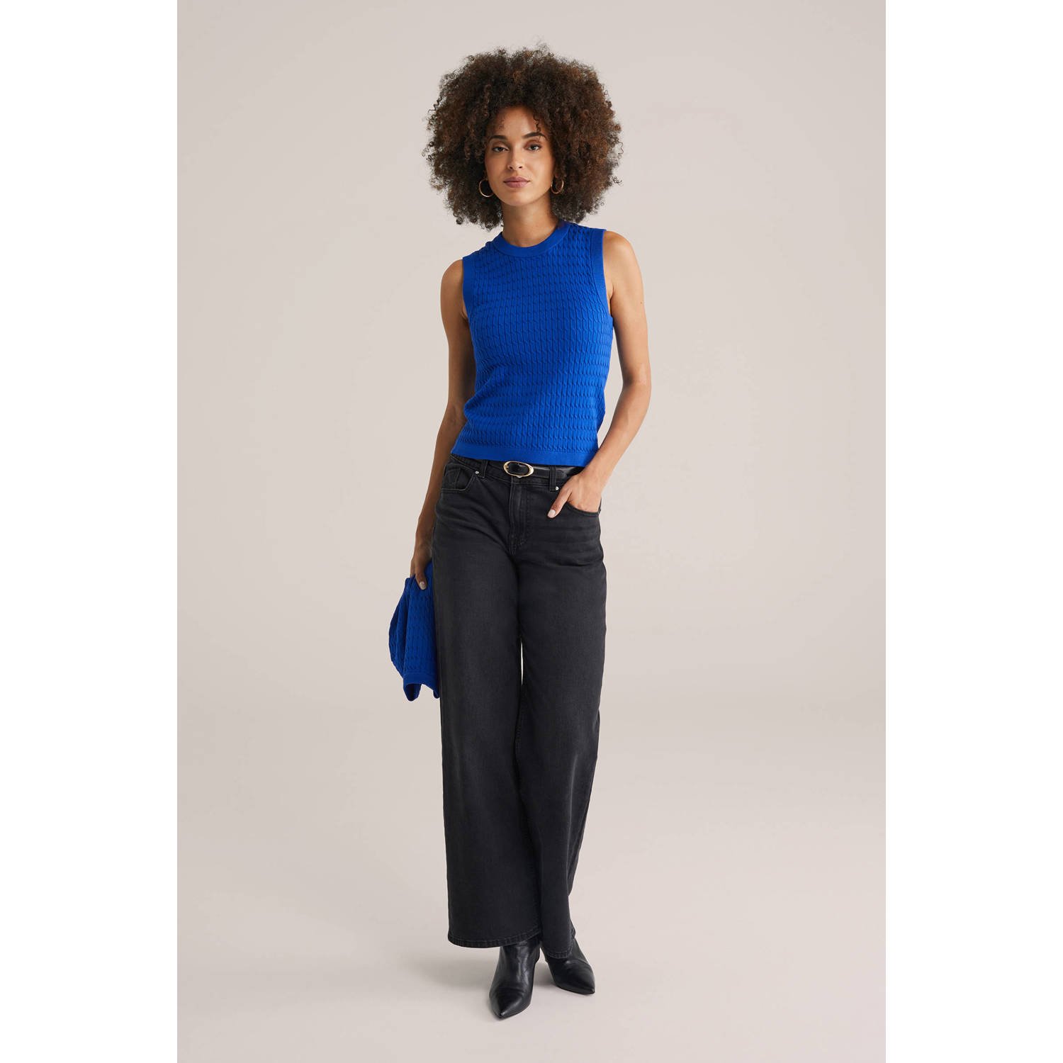 WE Fashion Tweedelige set blauw