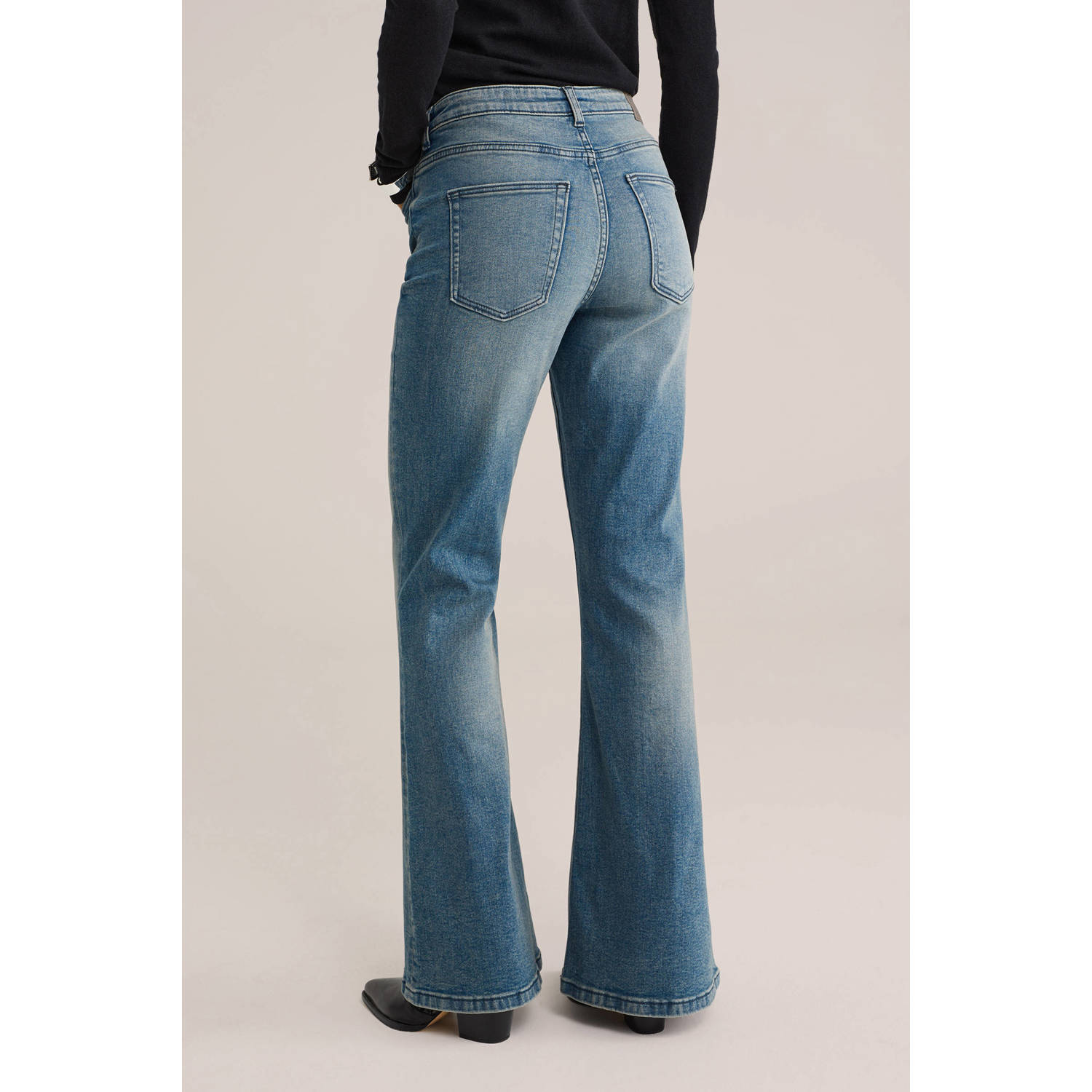 WE Fashion Blue Ridge flared jeans medium blue denim