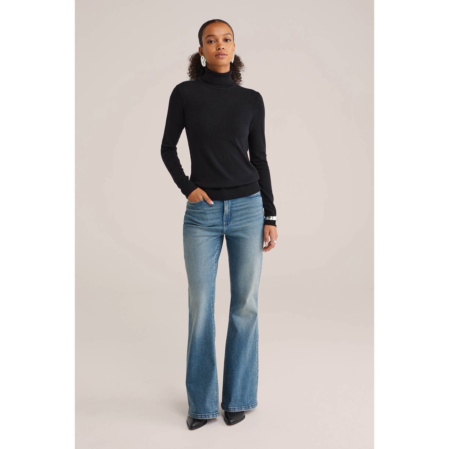 WE Fashion Blue Ridge flared jeans medium blue denim